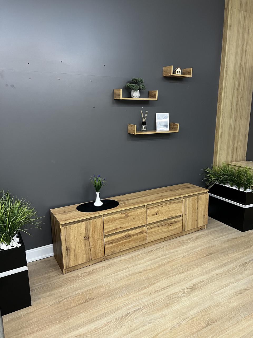 Тумба під ТВ Eверест 1804х510х370 мм Дуб аппалачі - фото 3 Тумба під ТВ Eверест 1804х510х370 мм Дуб аппалачі - фото 3