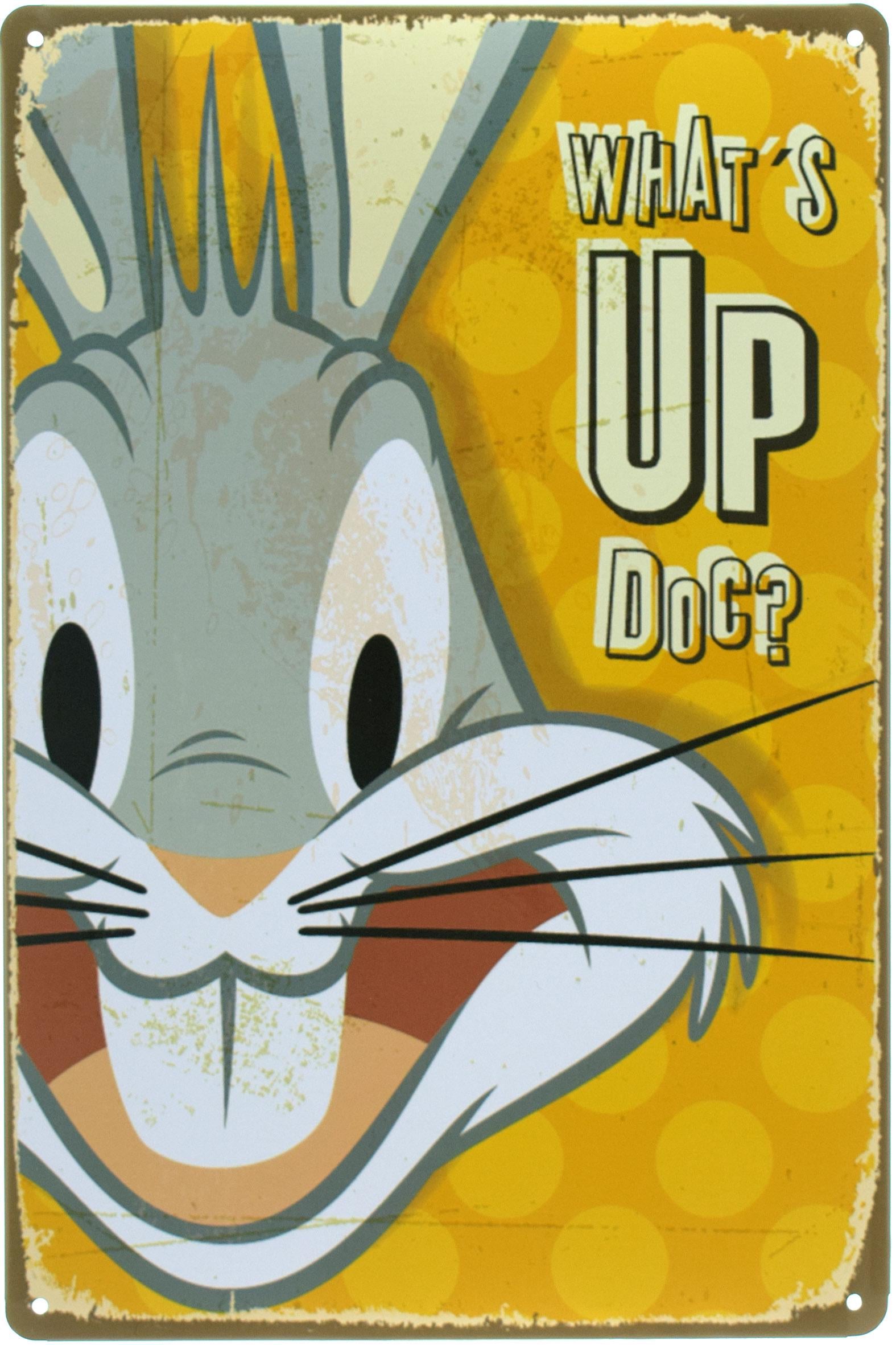 Табличка металева Як Справи, Док?/What's Up Doc? 20x30 см