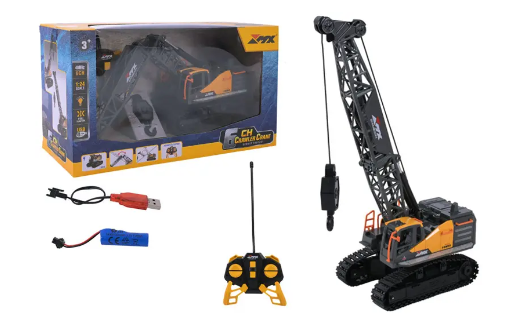 Кран гусеничний підіймальний на радіокеруванні з керованою стрілою й підсвічуванням - фото 2 Кран гусеничний підіймальний на радіокеруванні з керованою стрілою й підсвічуванням - фото 2