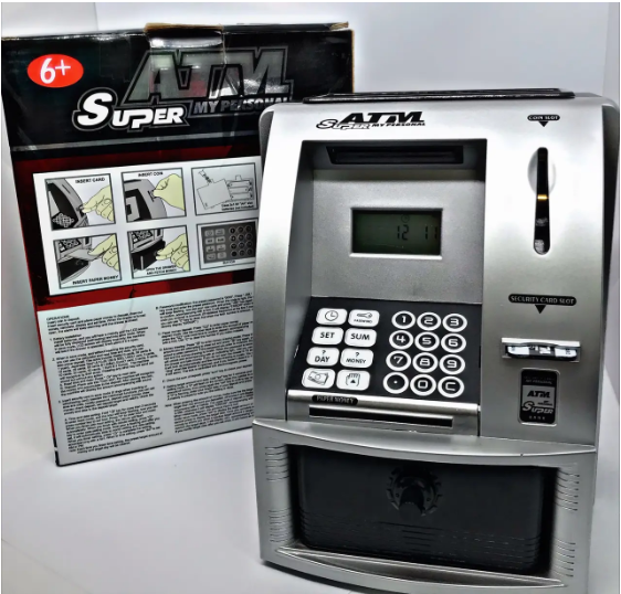 Копилка электронная Банкомат АТМ со звуковыми эффектами и кодовым замком (23389886) - фото 4 Копилка электронная Банкомат АТМ со звуковыми эффектами и кодовым замком (23389886) - фото 4