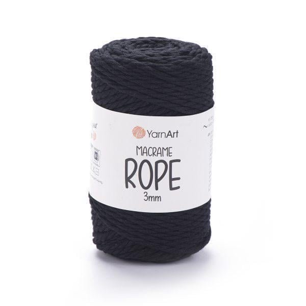 Шнур витый для макраме Macrame rope 3 мм 250 г Черный №750 (1842289528)