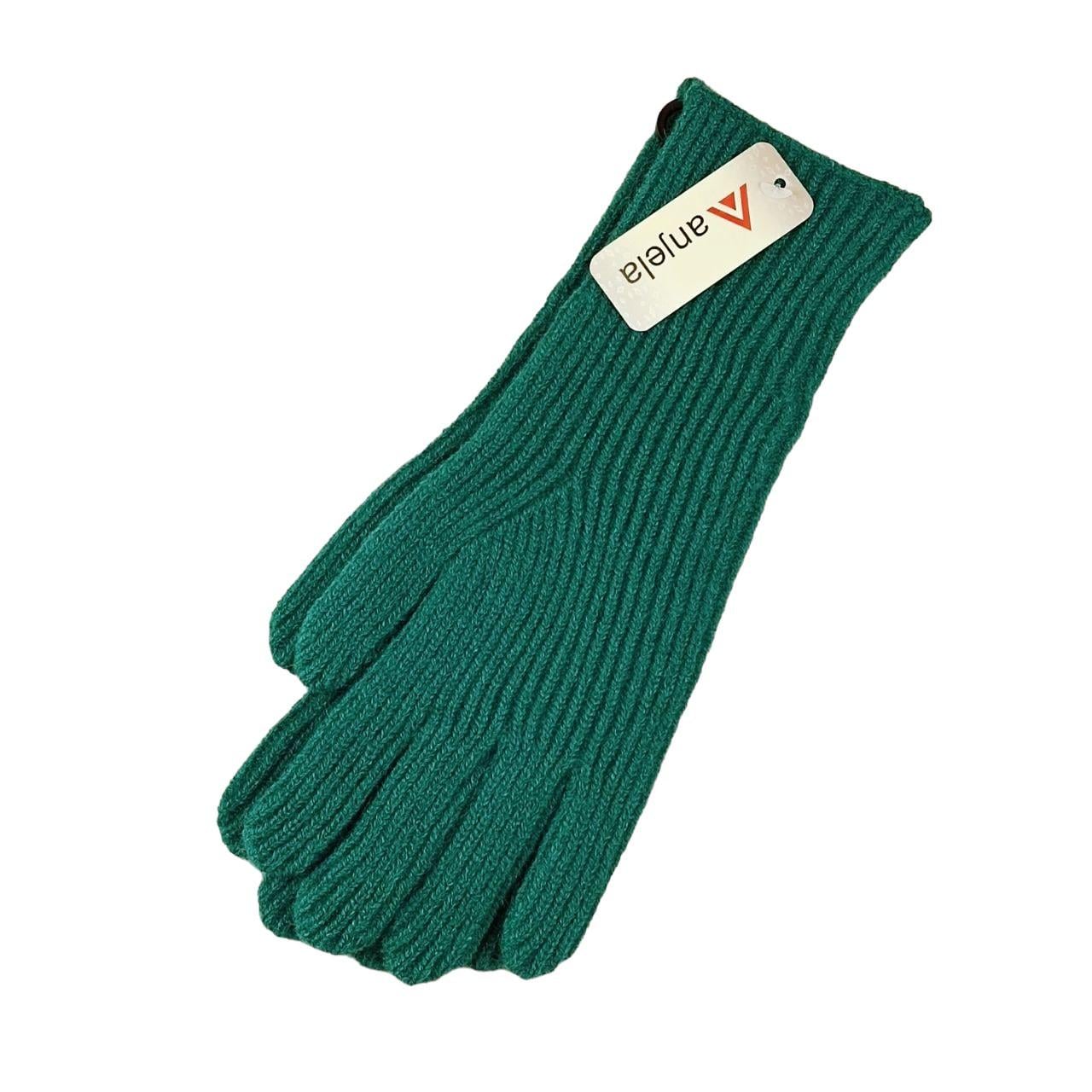 Перчатки женские с дыркой для пальца удлиненные S-L Зеленый (47158)