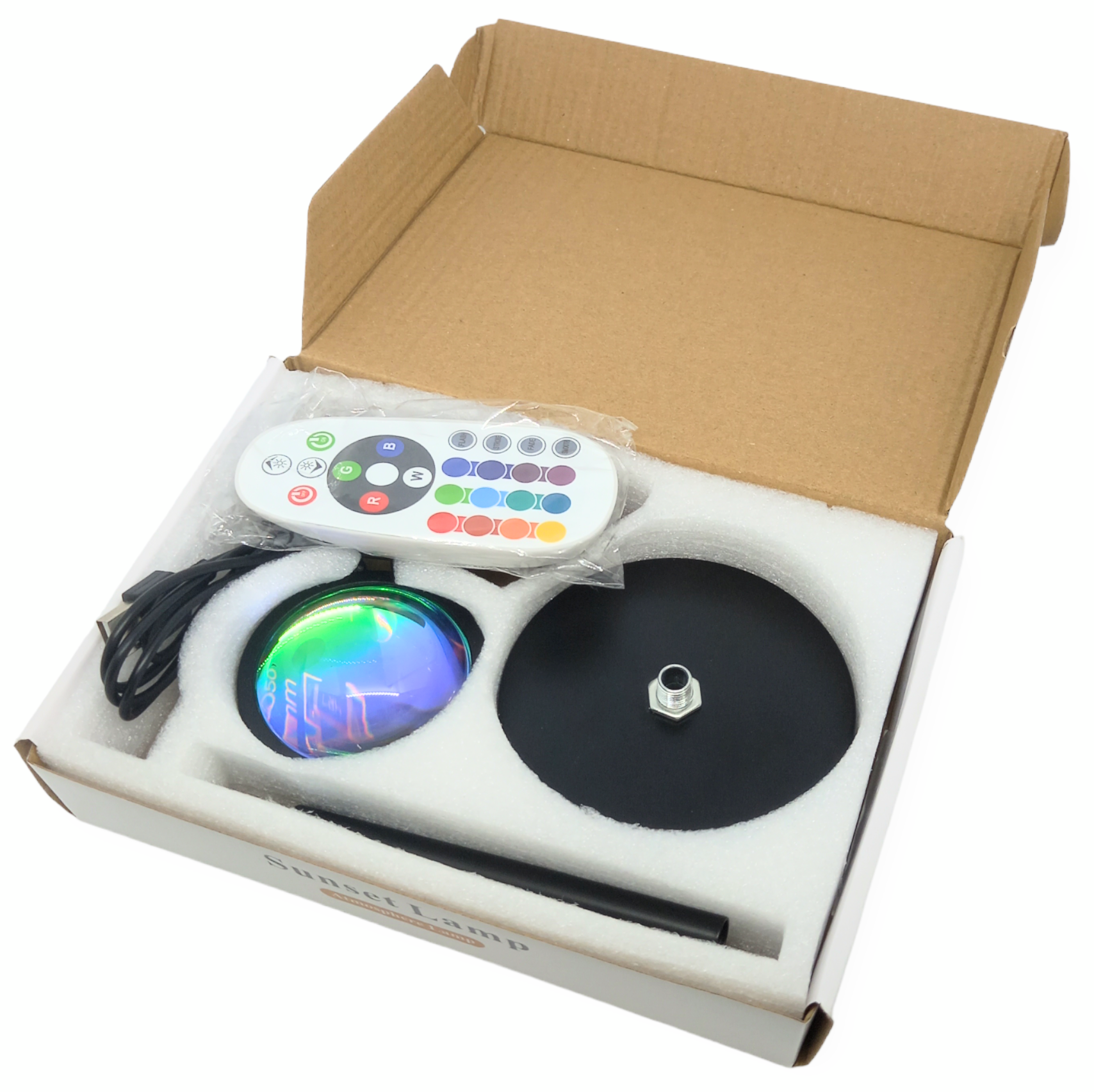 Светильник проекционный Sunset lamp с эффектом рассвета и заката с пультом USB с 4 режимами освещения (11486714) - фото 12 Светильник проекционный Sunset lamp с эффектом рассвета и заката с пультом USB с 4 режимами освещения (11486714) - фото 12