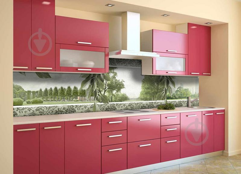 Скинали на кухню Zatarga «Листья» 600х2500 мм виниловая 3Д наклейка кухонный фартук самоклеящаяся Z180763