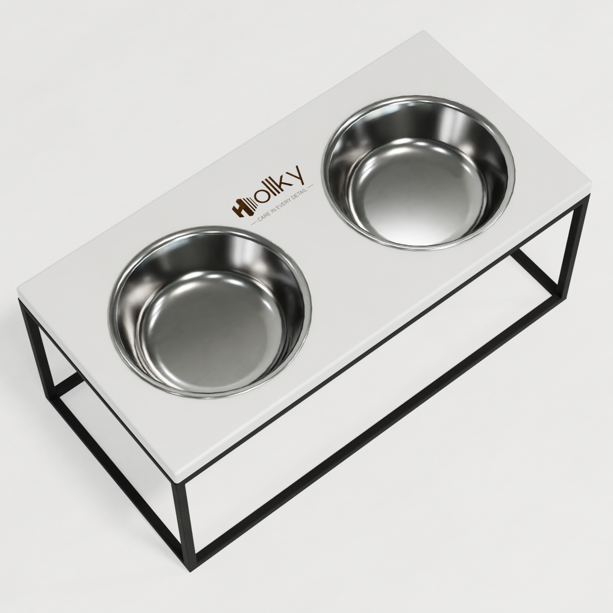 Миски на подставке для больших собак Hollky Base XL20 2х1,8 л (BXL20-522620-BLWH) - фото 7 Миски на подставке для больших собак Hollky Base XL20 2х1,8 л (BXL20-522620-BLWH) - фото 7
