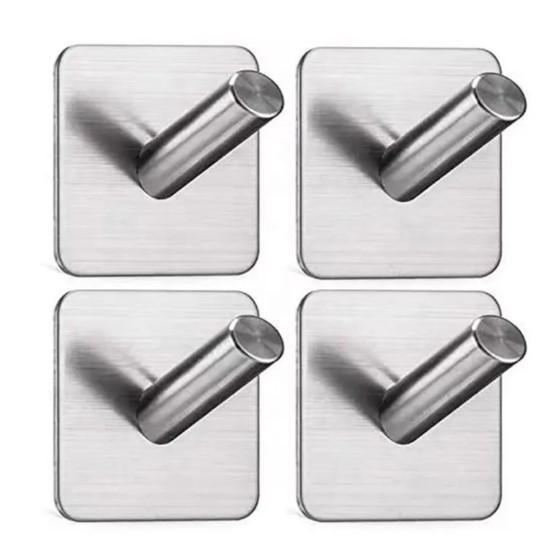 Набор крючков самоклеющихся из нержавеющей стали 4 шт. - фото 4 Набор крючков самоклеющихся из нержавеющей стали 4 шт. - фото 4