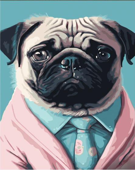 Картина по номерам Стратег Мистер мопс ss6738 30x40 см (MTT-167869)