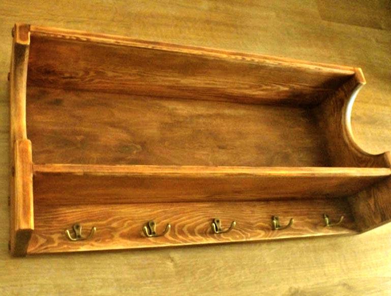 Полка настенная из дерева Белен охра (ПНС/006404)