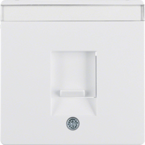 Панель лицьова Berker Q.1/Q.3/Q.7 для комп'ютерної/телефонної розетки RJ12/RJ45 Полярна білизна (11706089)