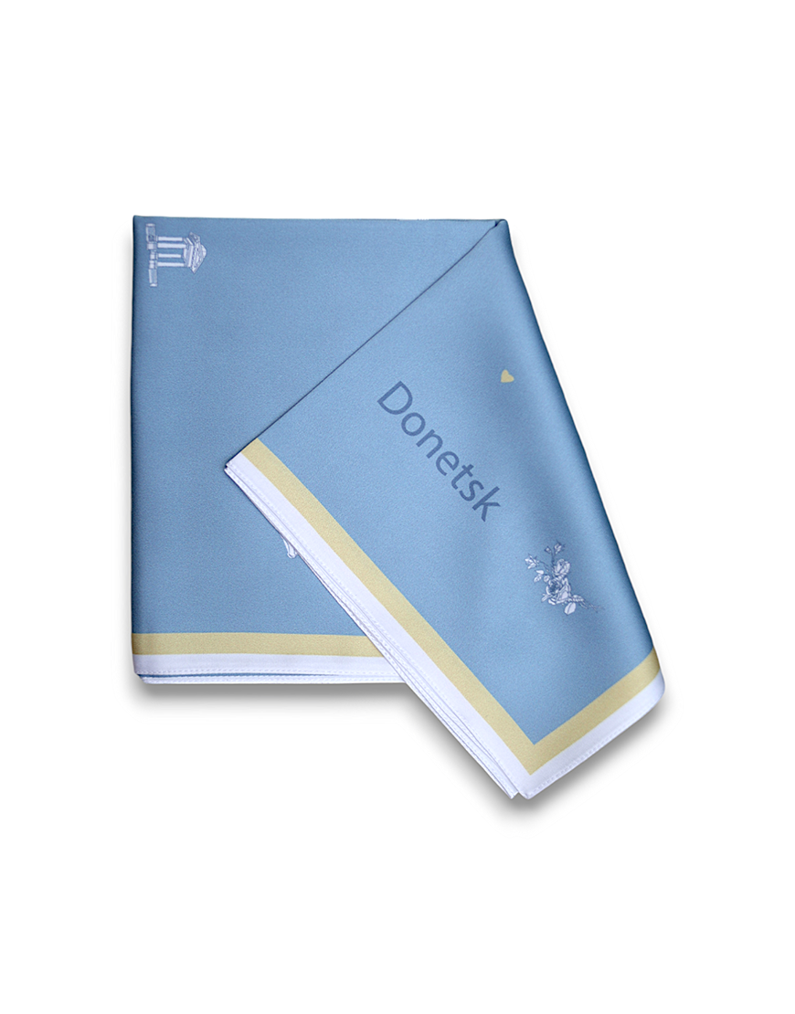 Хустинка Мій Донецьк жіноча SOFT25 блакитна One size