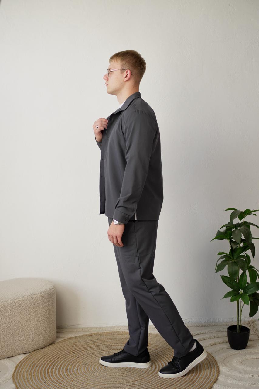Костюм мужской классический Tiar A0126 рубашка/штаны L Графит (A0126/1/3) - фото 4 Костюм мужской классический Tiar A0126 рубашка/штаны L Графит (A0126/1/3) - фото 4