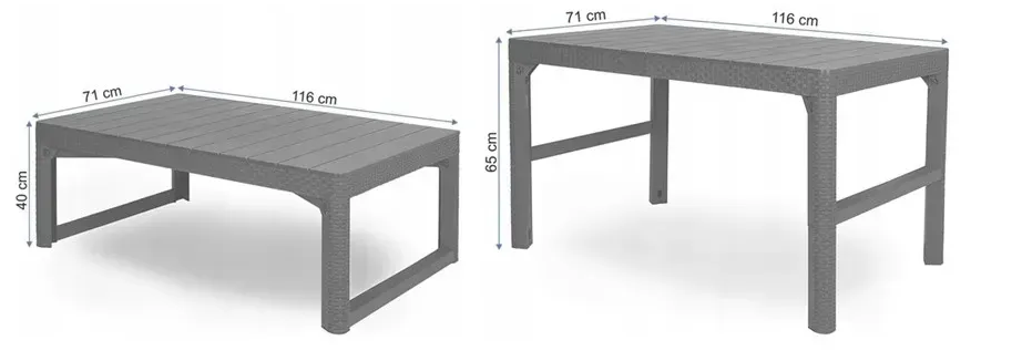 Стол для сада Keter Lyon раскладной Капучино (232296) - фото 4