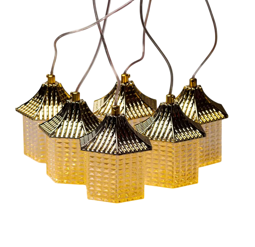 Гірлянда-штора Ліхтар 3 метри 6 фігур Теплий білий