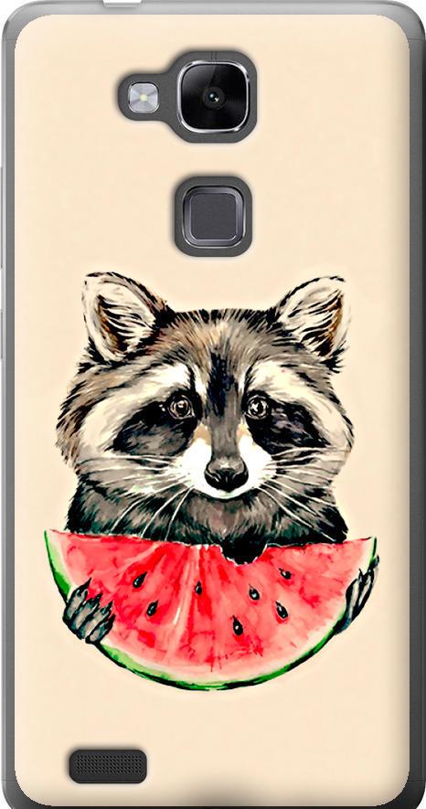 Чохол на Huawei Ascend Mate 7 Єнотик з кавуном (4605u-140-42517) Чохол на Huawei Ascend Mate 7 Єнотик з кавуном (4605u-140-42517)