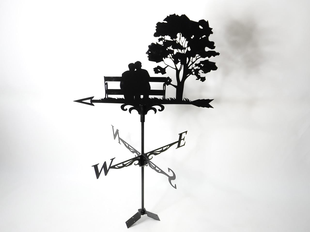 Флюгер большой на крышу Пара на лавочке на на высокий дом 135x85 см (1192436)