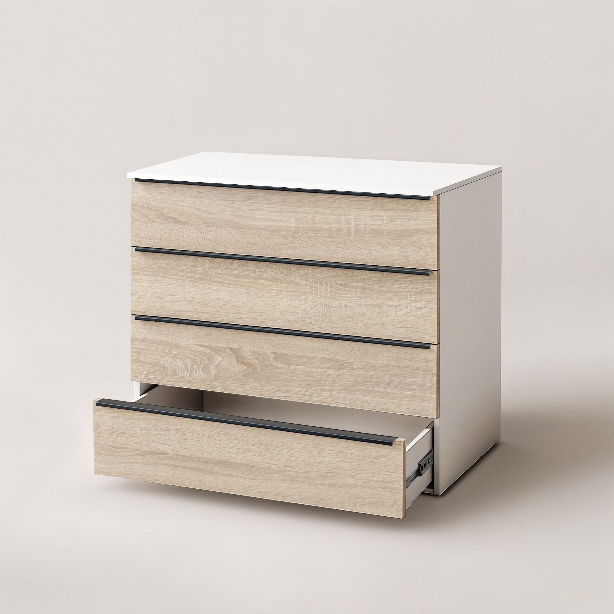 Комод на 4 шухляди FTX-4 1000х544х1014 мм Білий/Дуб Сонома - фото 3 Комод на 4 шухляди FTX-4 1000х544х1014 мм Білий/Дуб Сонома - фото 3