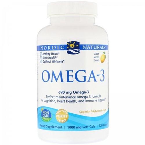 Омега 3 Nordic Naturals Omega-3 690 мг 120 Soft Gels Great Lemon taste