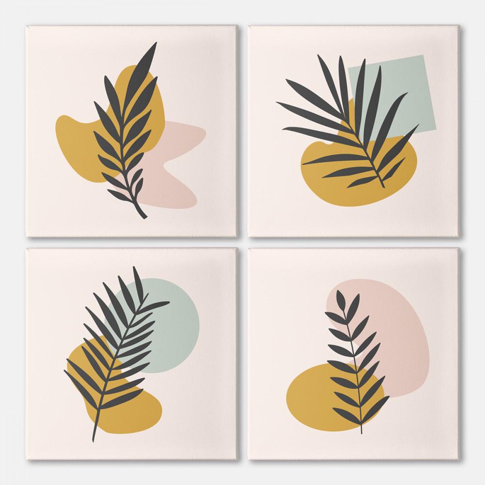 Модульная картина Malevich Store Leafs из четырех частей 73x73 см (MK423210)