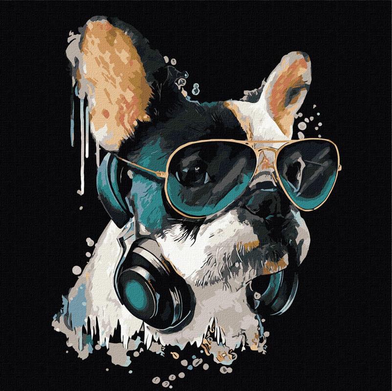 Картина за номерами Ідейка КН4309 Пухнастий діджей 40х40 см (L065152)