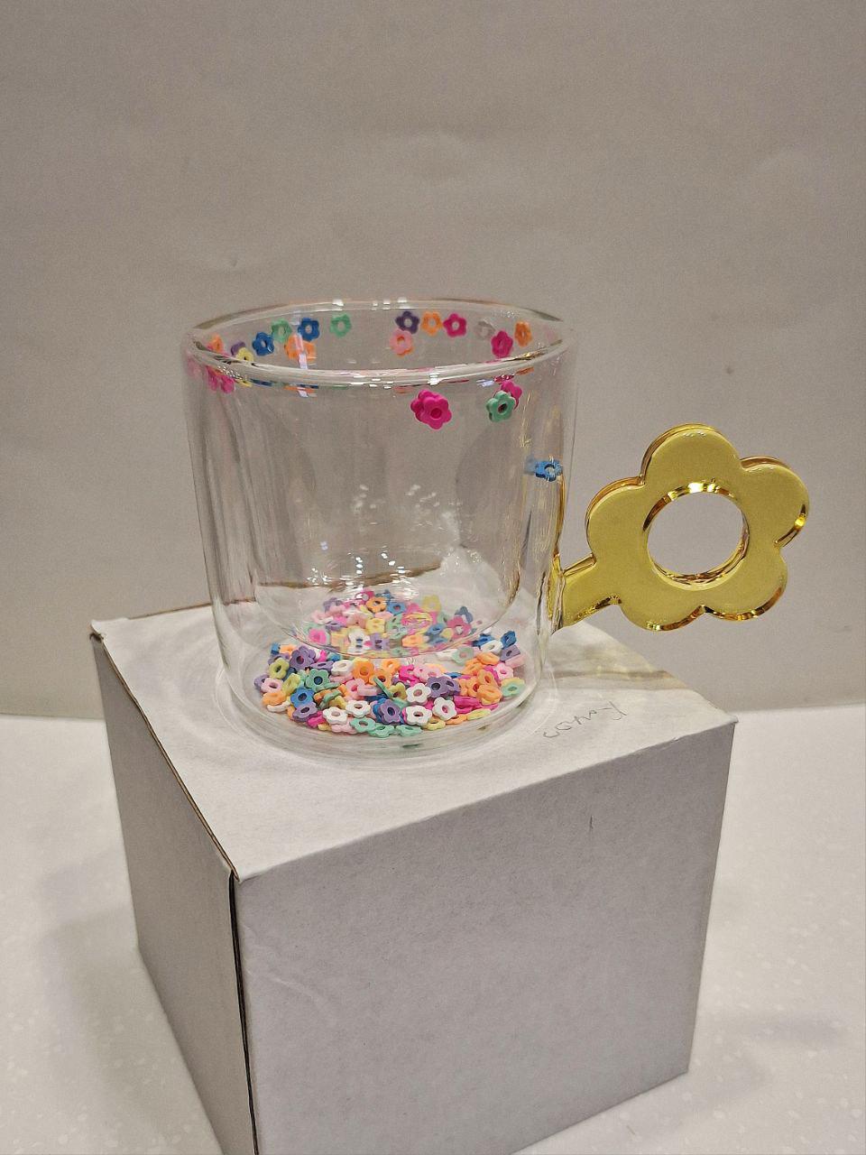 Кружка из двойного стекла Золотой ключик 250 мл (2050)