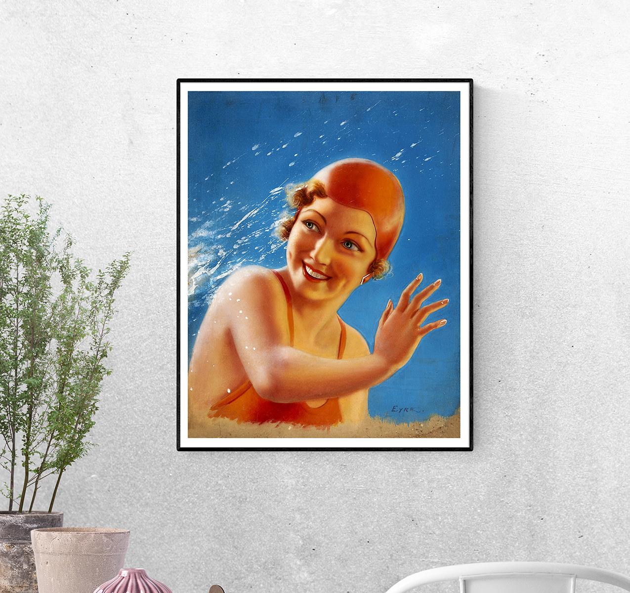 Постер Девушка-пловец формат А-0 (pin_up010063_Poster)