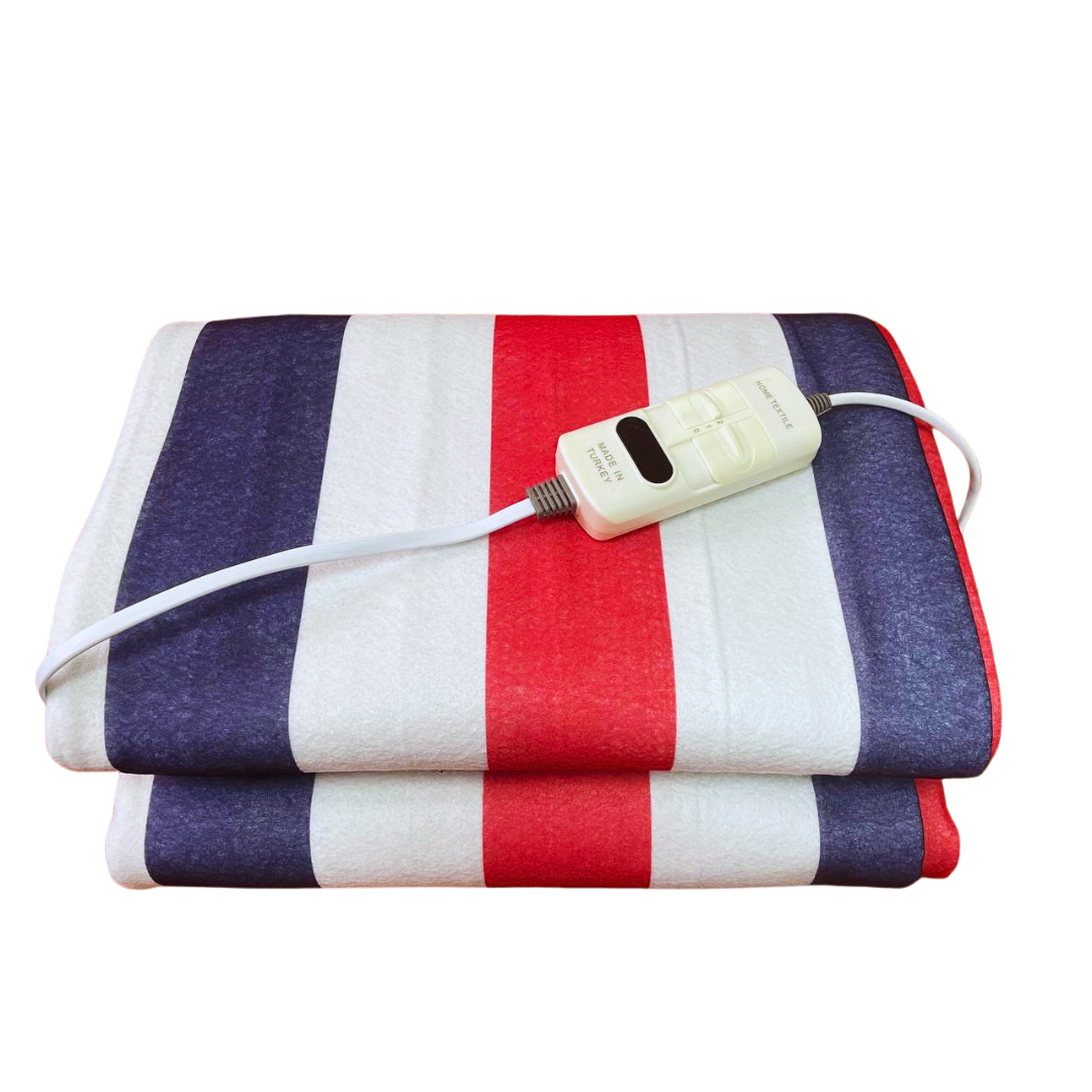 Электропростынь Electric Blanket в полоску двухзонная 150х180 см (1059) - фото 2