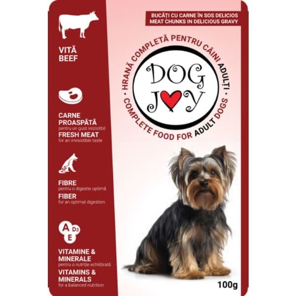 Корм для собак DOG JOY с говядиной в соусе 100 г (23253283)