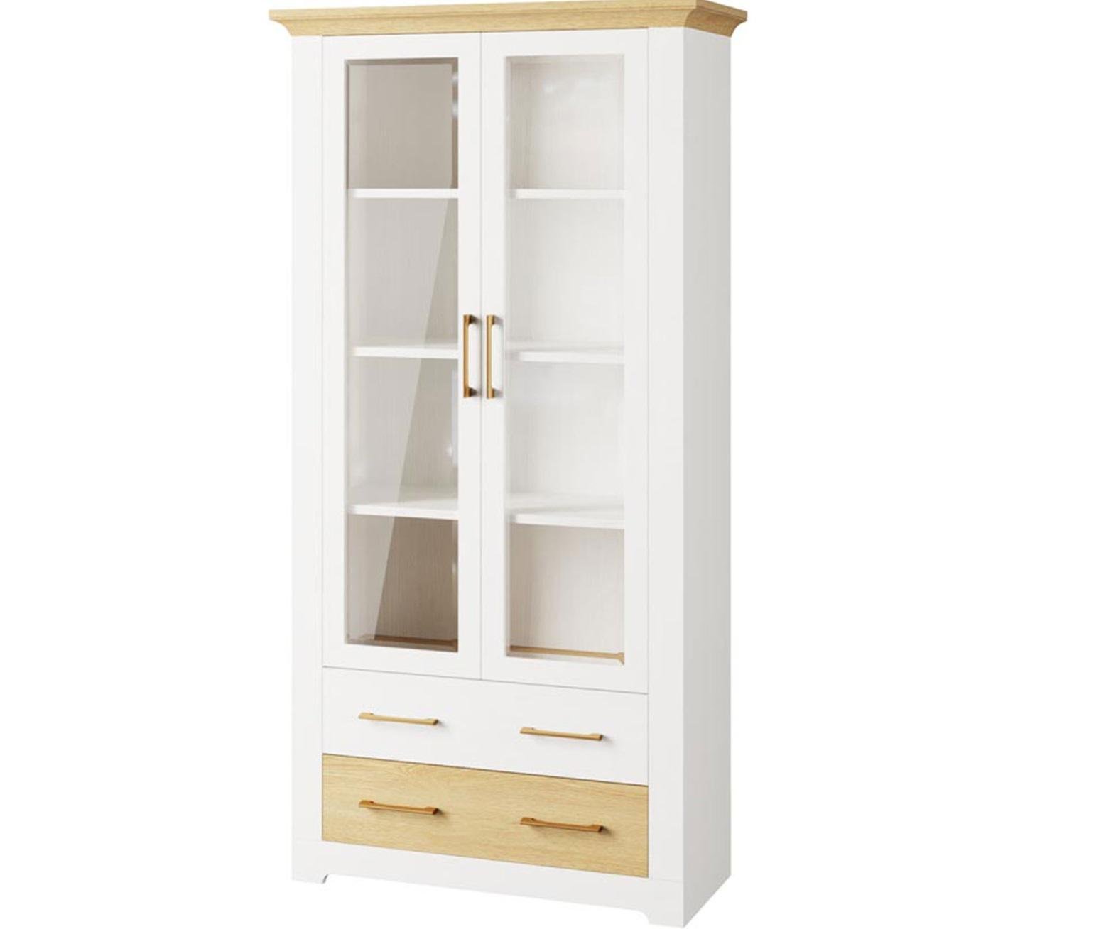 Витрина для кабинета Світ Меблів Валерио 2Д2Ш из ДСП 1040х450х1200 мм Белый/Дуб каменный (38291) Витрина для кабинета Світ Меблів Валерио 2Д2Ш из ДСП 1040х450х1200 мм Белый/Дуб каменный (38291)