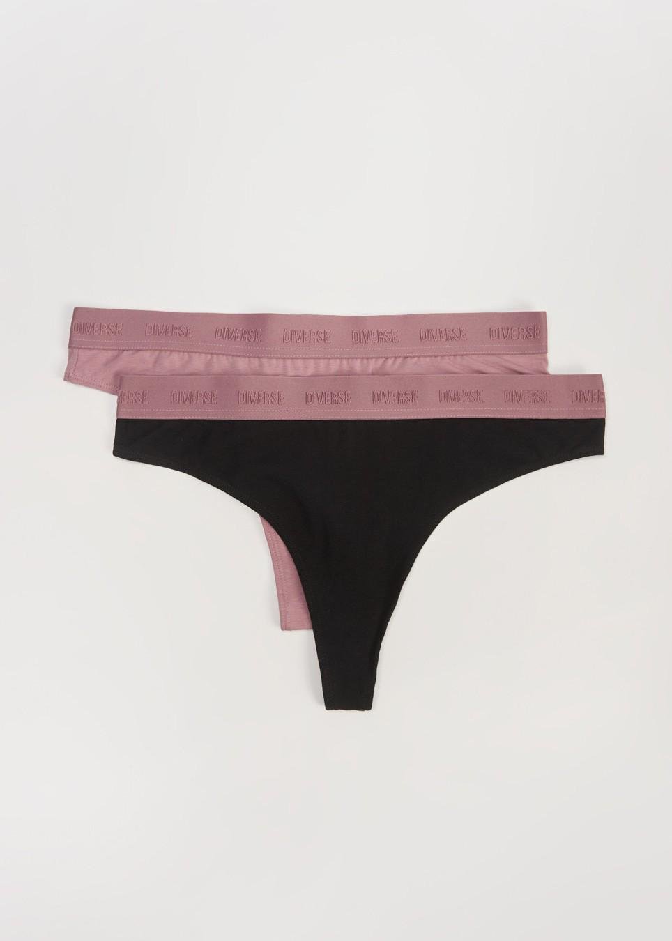 Набор трусиков женских Diverse RINKA 2 шт. L Вересовый-Графитовый (5905384098573)