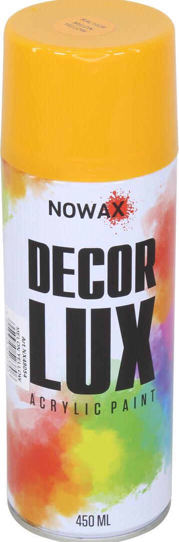 Краска-спрей Nowax Decor Lux 450 мл Желтый RAL 1028