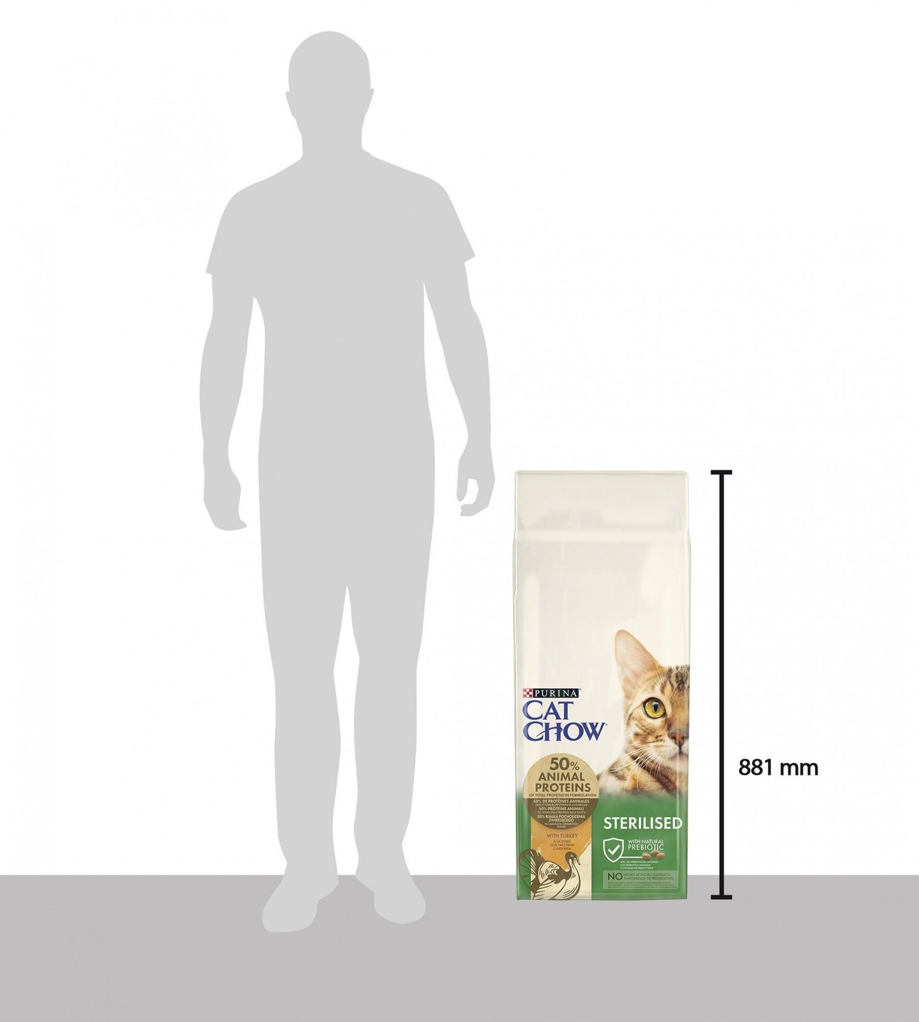 Сухой корм для стерилизованных котов Purina Cat Chow Sterilized с индейкой 15 кг (7613287329592) - фото 4 Сухой корм для стерилизованных котов Purina Cat Chow Sterilized с индейкой 15 кг (7613287329592) - фото 4