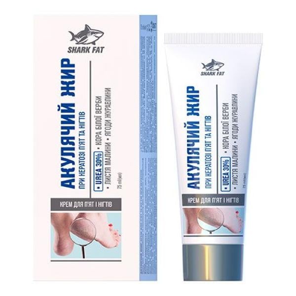 Крем Фитобиотехнологии Акульий жир при кератозе для пяток и ногтей 75 мл