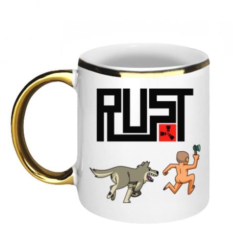 Чашка с каймой Rust Art 320 мл Белый с золотистым (19331880-73-49680) - фото 1 Чашка с каймой Rust Art 320 мл Белый с золотистым (19331880-73-49680) - фото 1