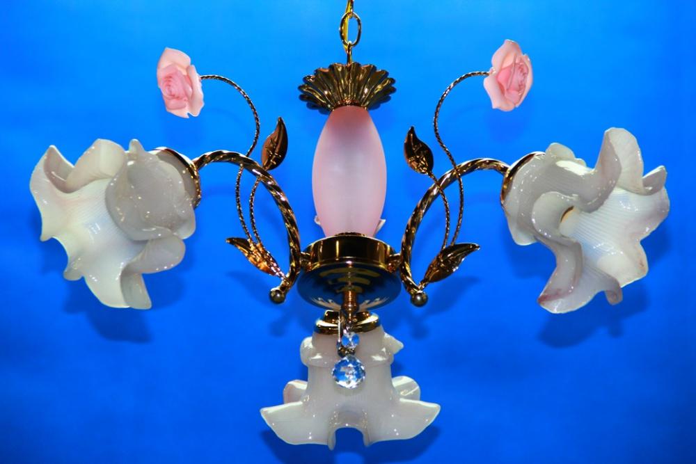 Люстра с плафонами Ray L71115/3 Розовый (IR005616)