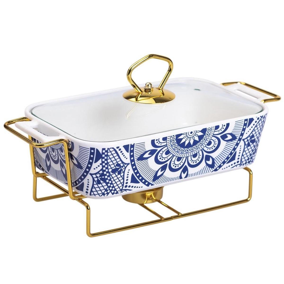 Мармітниця керамічна на підставці з нержавіючої сталі 1 л (SA1107-S)