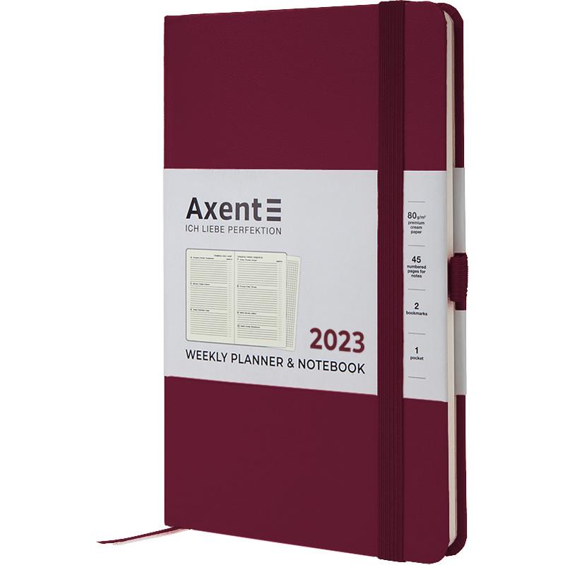 Щотижневик Axent Partner Strong 125x195 мм 96 аркушів Винний (8505 23 46 A) - фото 2