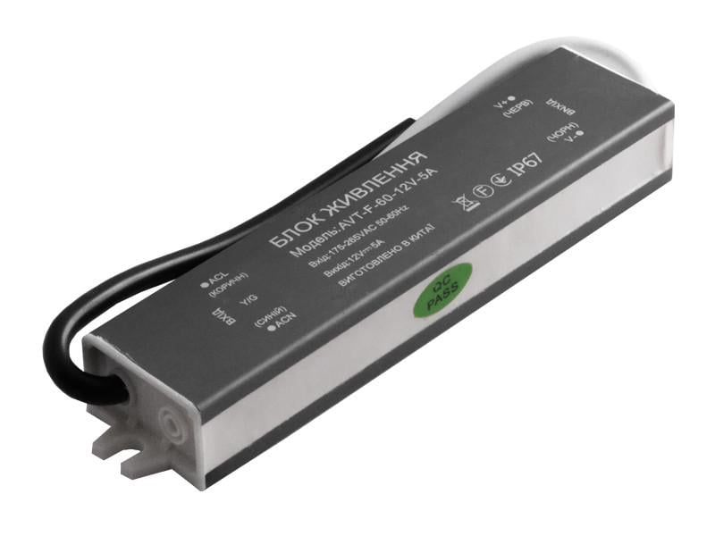 Блок питания 12 В 60 Вт IP67 (3574) Блок питания 12 В 60 Вт IP67 (3574)