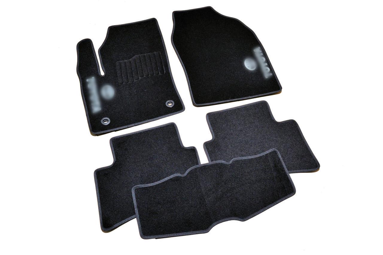 Коврики автомобильные ворсовые в салон для Тойота C-HR 2015-н. в. 5 шт. Черный (BLCCR1832)