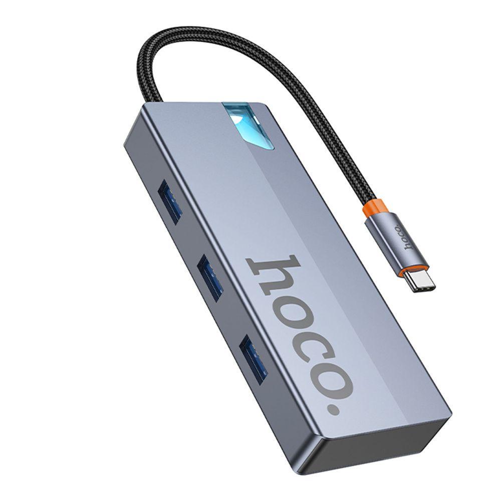 Хаб Hoco HB50 Type-C USB 5in1 Серый (33308447)