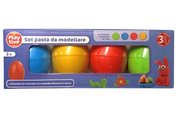 Набор пластилина Playtive в виде яиц 4 цвета по 75 г