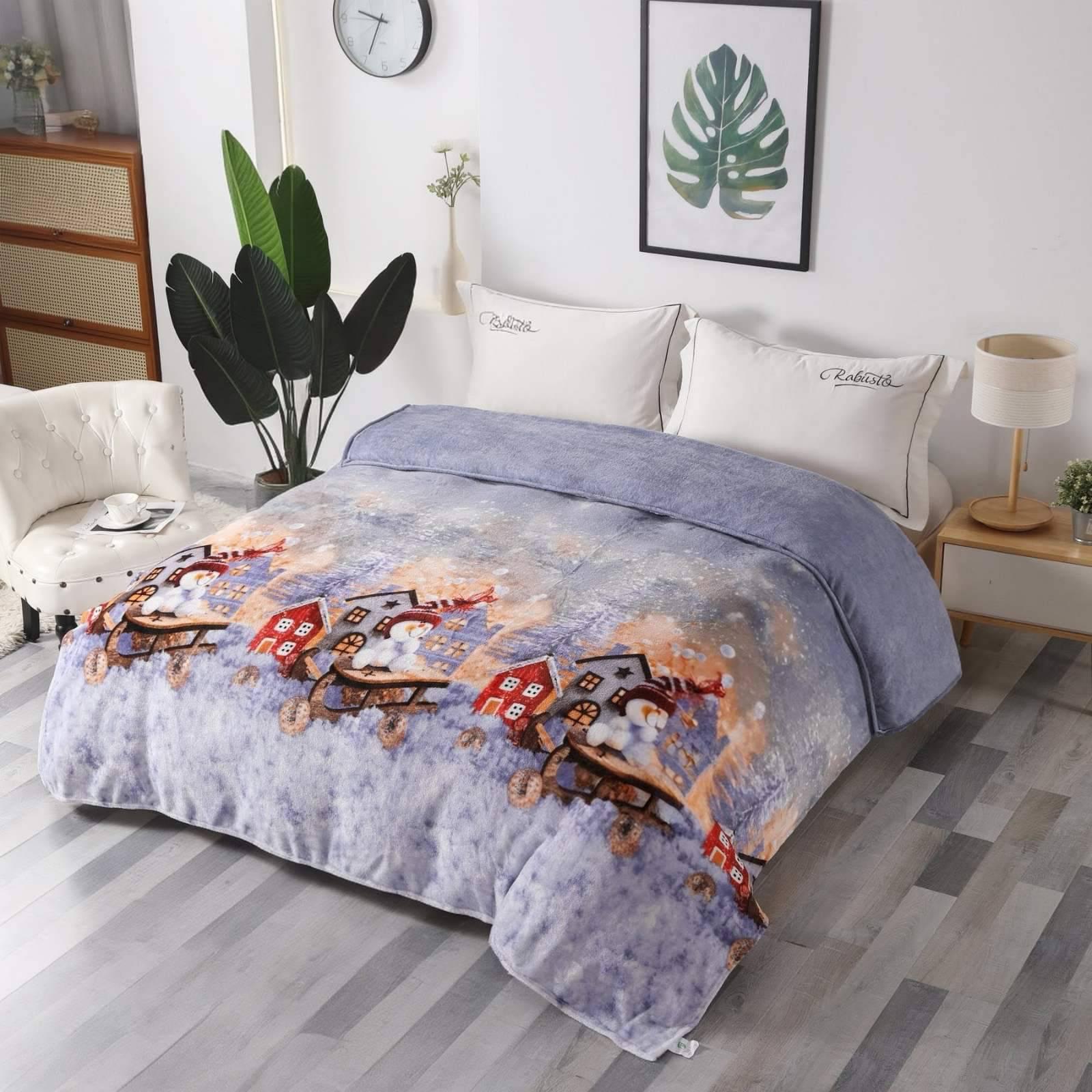 Покривало-плєд Велюр Новорічне 200x220 см Покривало-плєд Велюр Новорічне 200x220 см