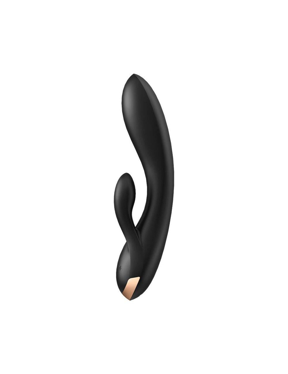 Вибратор-кролик смарт Satisfyer Double Flex с двойным отростком Black (SO6094)
