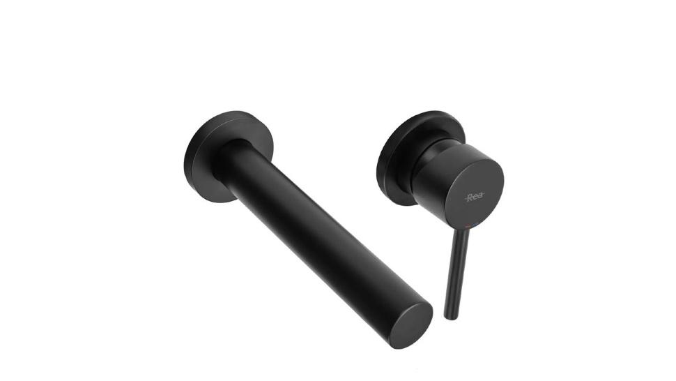 Смеситель скрытого монтажа Rea Tess  Black Mat для умывальника Черный