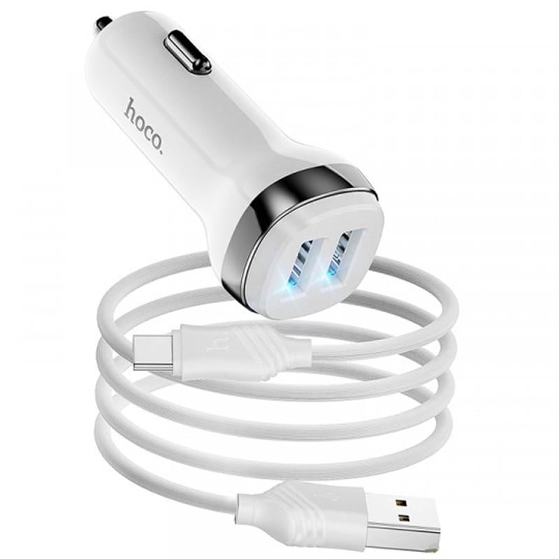 Зарядний пристрій Hoco Z40 2 USB/2,4A White (Z40-1-W) - фото 2