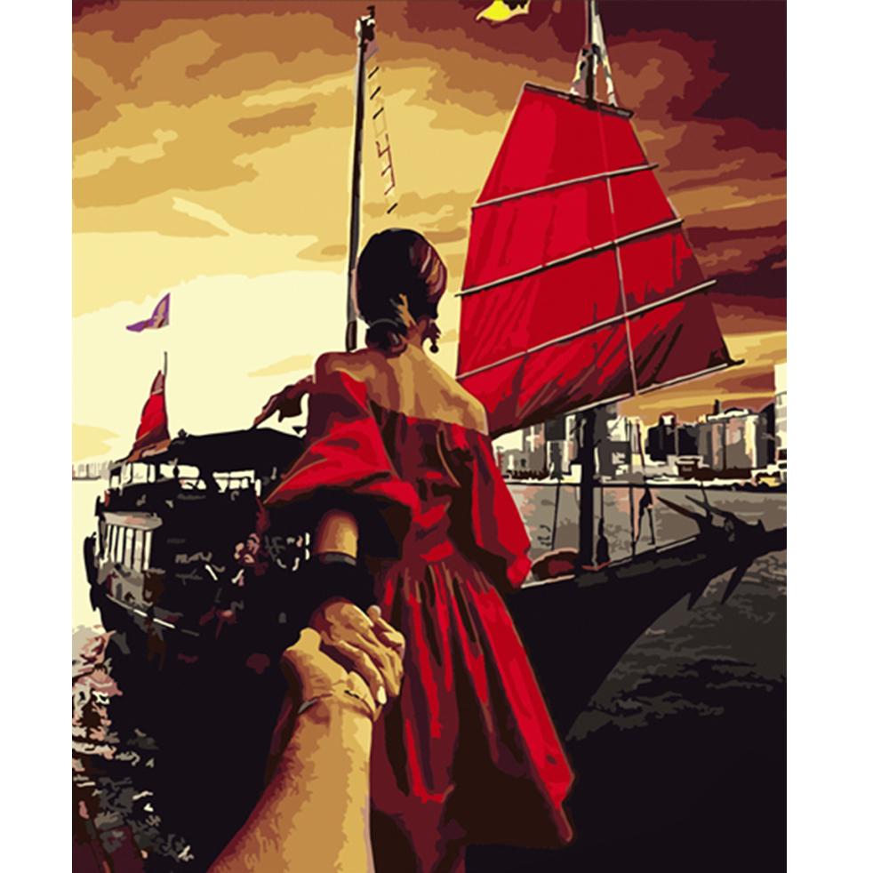 Картина за номерами Strateg Преміум Follow me 40х50 см (HH037)