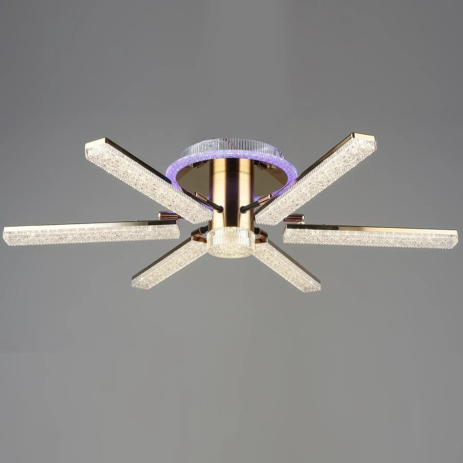 LED-люстра потолочная Sirius с подсветкой 3000/6500К IP20 B YH1005/6 GD+BK 76W Золотой (28686406)