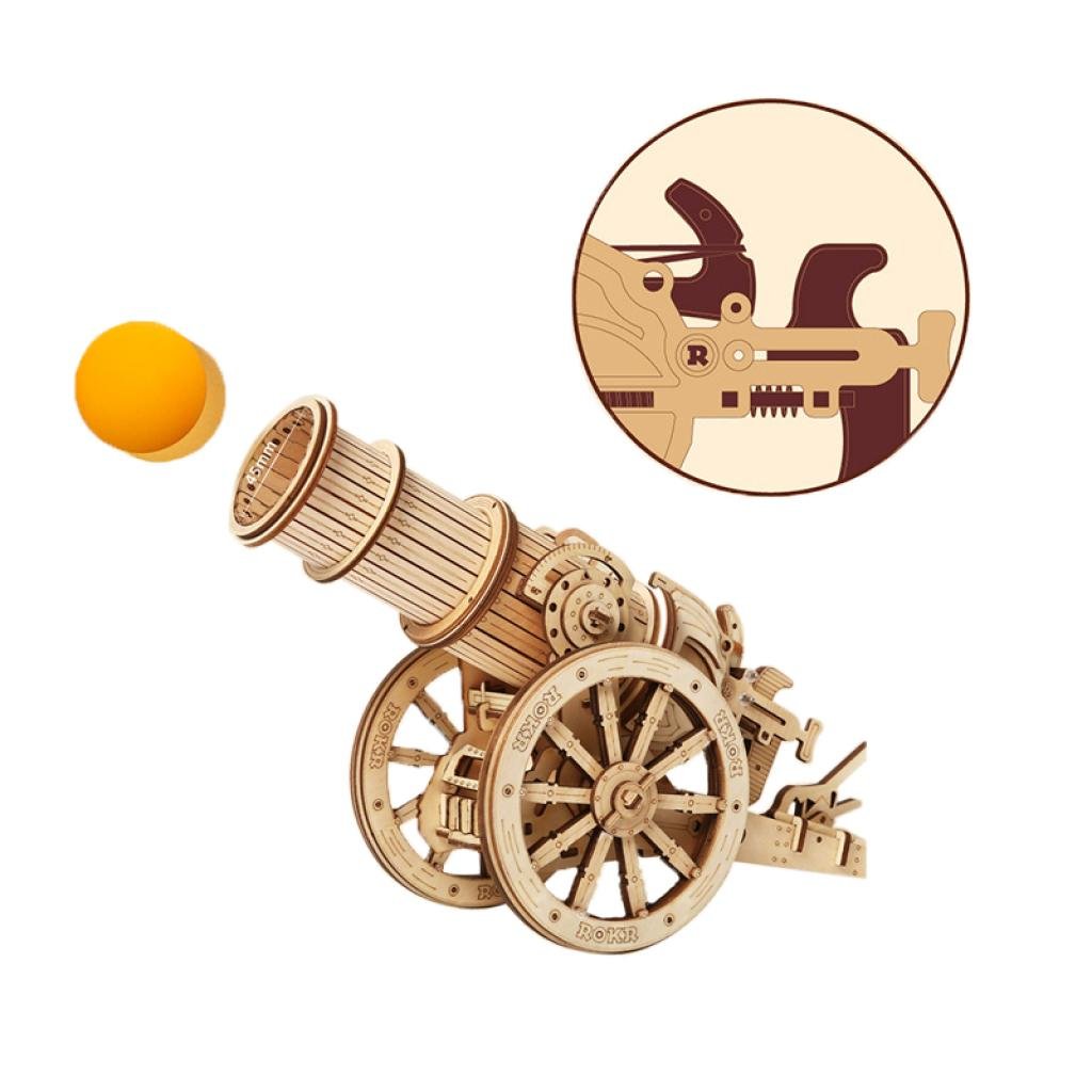 Конструктор дерев'яний 3D Robotime Robotime KW801 Гармата (1378421) - фото 2 Конструктор дерев'яний 3D Robotime Robotime KW801 Гармата (1378421) - фото 2