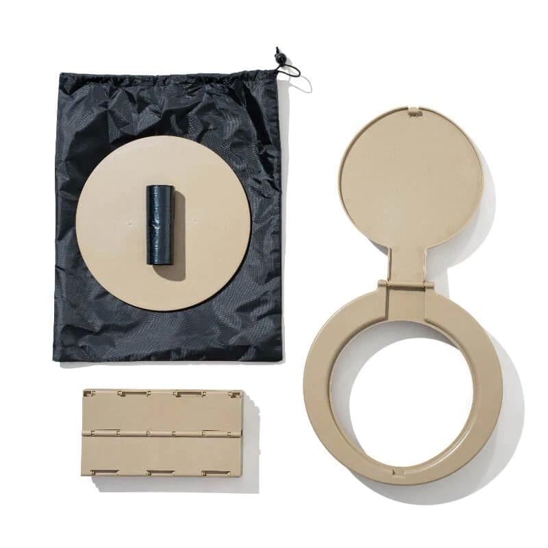 Ведро-туалет складное Mobi Garden Closestool round NX22671043 Khaki - фото 5