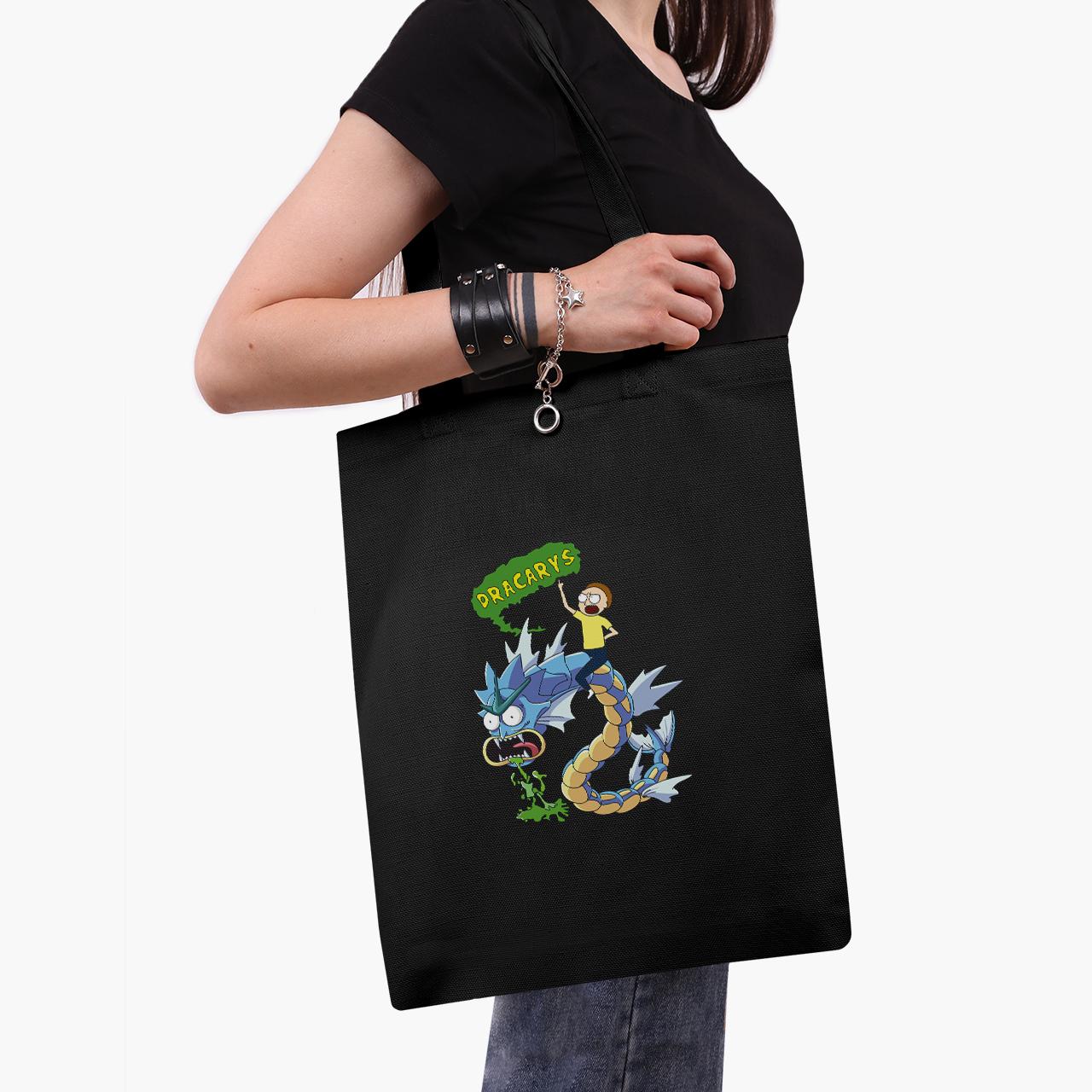 Эко сумка шоппер Dracarys Rick and Morty 41х35 см Черный (9227-2083-BK)