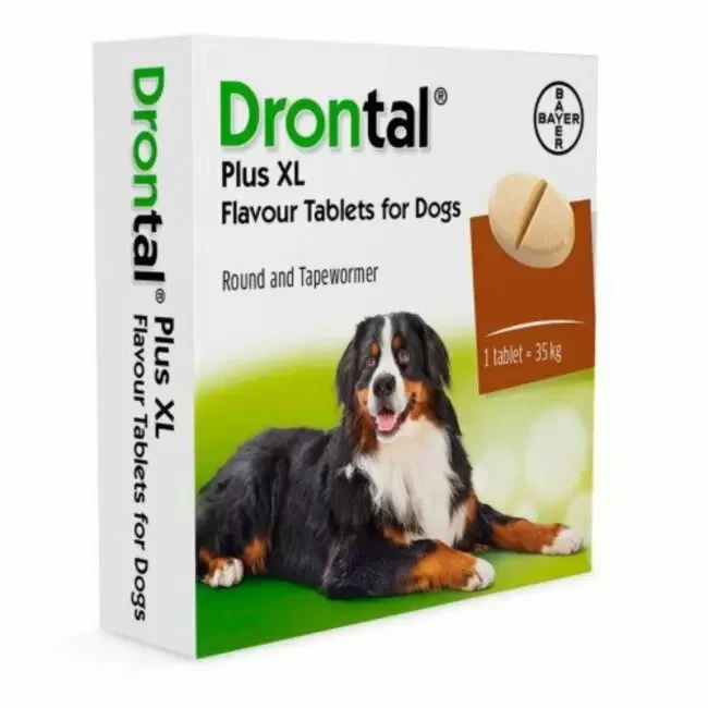 Средство от глистов Drontal Plus XL для больших собак со вкусом мяса (87159000) - фото 1